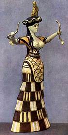 Minoan Snake Goddess from Knossos, Crete. c. 1600 BCE: 