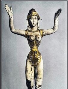 Our lady of sports. Ancient Minoan costume Knossos. Ancient Greek costume